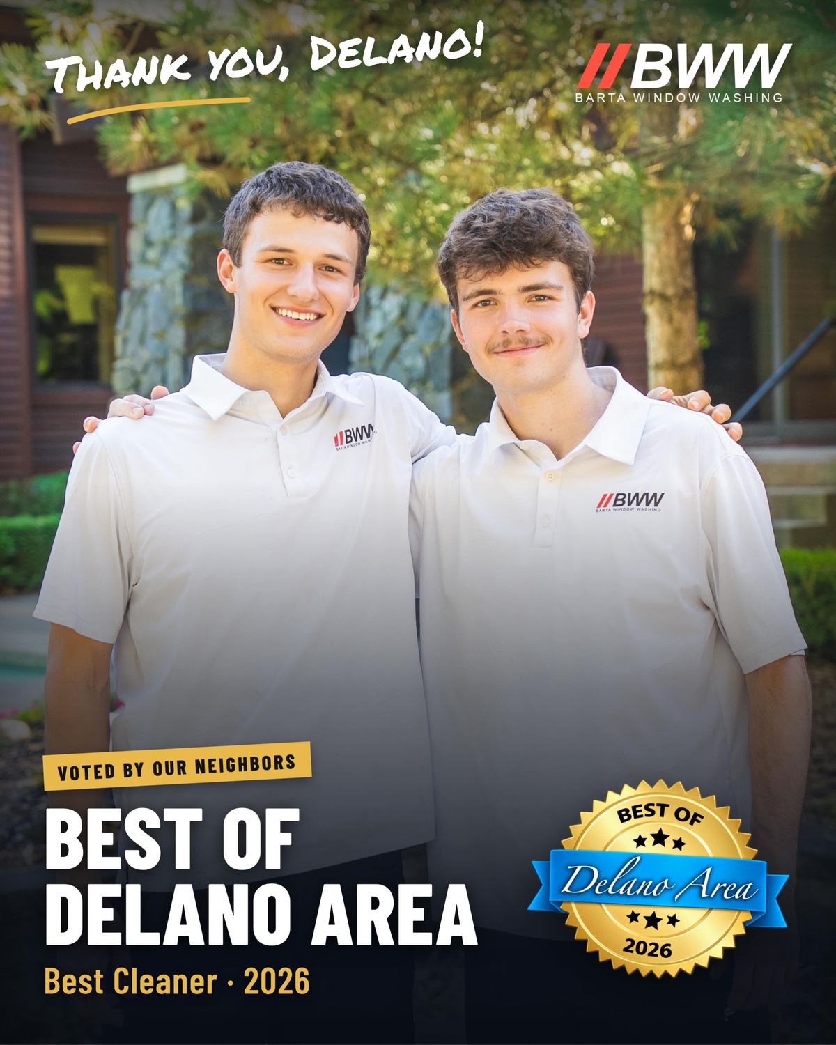Best of Delano Area, 2 years in a row! 🏆